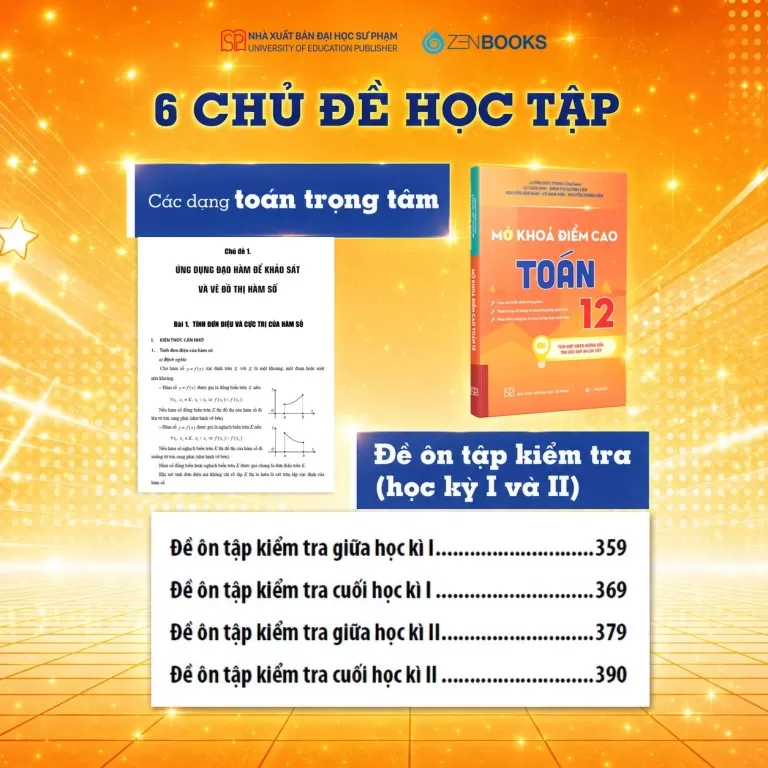 MỞ KHÓA ĐIỂM CAO TOÁN LỚP 12